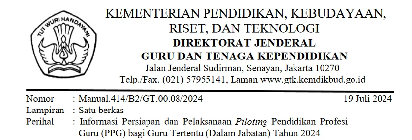 Petunjuk Teknis Bagi Pesrta UKPPPG Guru Tertentu
